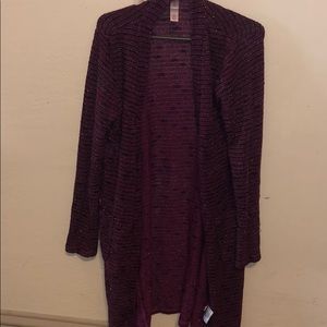 Dark purple kids cardigan size 6/6X